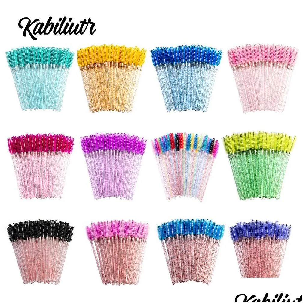 Makeup Brushes 50Pcs Disposable Eyelash Brushes Eyelashes Extension Tools Eyebrow Brush Mascara Wands Applicator Spoolers Eye Lash Cos Dhkhf