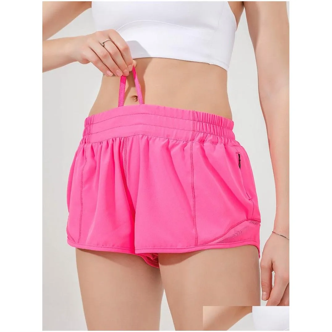 Hotty Hot Women Shorts High Waisted Athletic with Liner and Zip Pocket Running Loose Workout Gym Yoga Sexy for Summer Breathable ZCBY