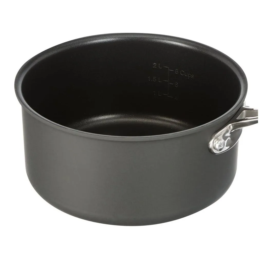 Classic Non-Stick Hard Anodized 3 Quart. Saucepan with Cover Camp Kitchen