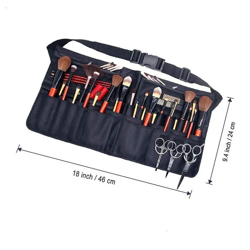 Makeup Tools Professional Bag Waist Women Cosmetic Brush With Belt Travel Brushes Organizer Waterproof Case 230314