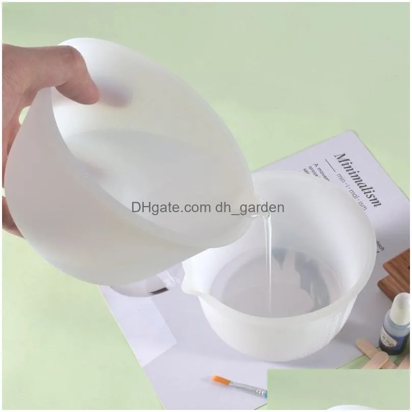 Testers & Measurements Measurements Large Sile Measuring Cup 600Ml Resin Mixing Cups For Epoxy Art Jewelry Making Drop Deliv Dhgarden Dh1Zh