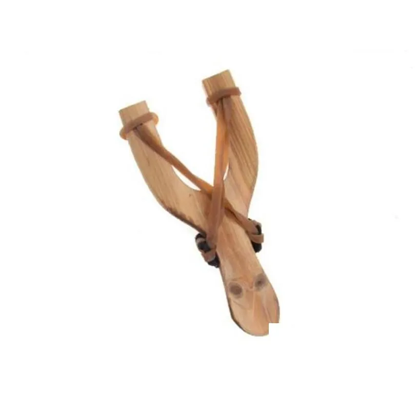 fidget toys wooden material slings rubber string fun traditional kids outdoors catapult interesting hunting props toys 0425