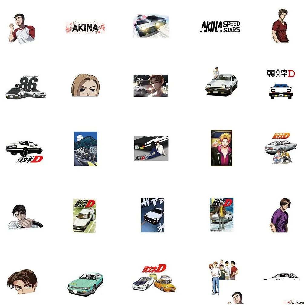 Car Stickers 50 Pcs Mixed Iti Skateboard Stickers Classic Racing For Car Laptop Fridge Helmet Pad Bicycle Bike Motorcycle Ps4 Book Gui Dhkxe