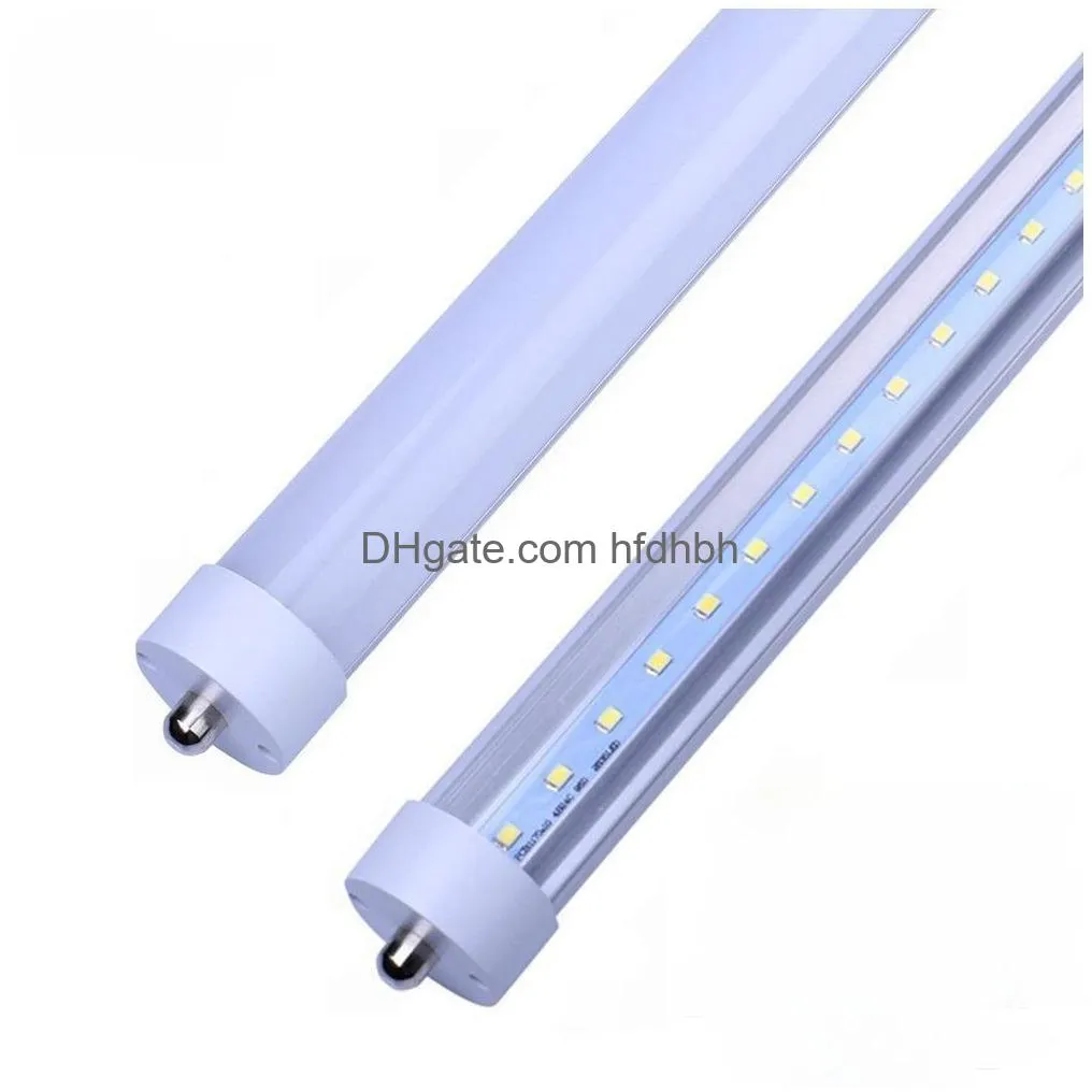 led tubes 8 feet led 8ft single pin t8 fa8 leds lights 45w 4800lm fluorescent tube lamps 85-265v - stock in us