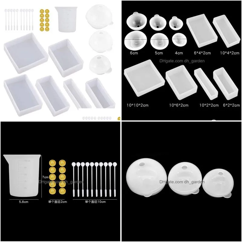 Molds Diy Jewelry Casting Molds Tools Set 7 Rec Sile Resin With Mix Cup Finger Drop Delivery Jewelry Jewelry Tools Equipment Dhgarden Dhwri