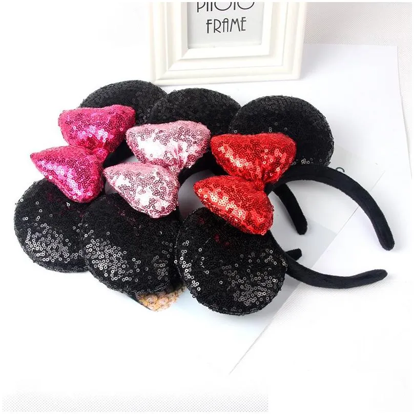 Hair Accessories Ear Headband Hair Band Accessories For Women Sequins Bow Girls Headbands Birthday Party Hairbands 20 Styles Drop Deli Dhbxc