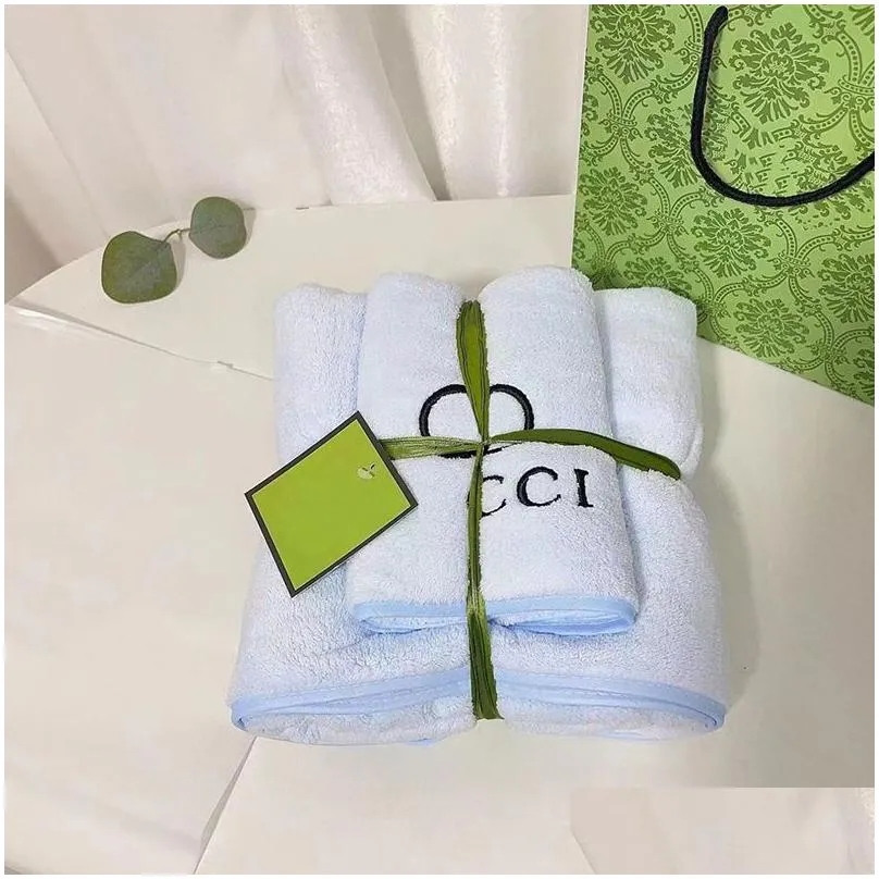 Towel 2022 Designer Bath Towel Set Coral Veet Fashion Towels Face Luxury Uni Absorbent Men Womens Wash Cloths G 2208171D Drop Delivery Dhnyj