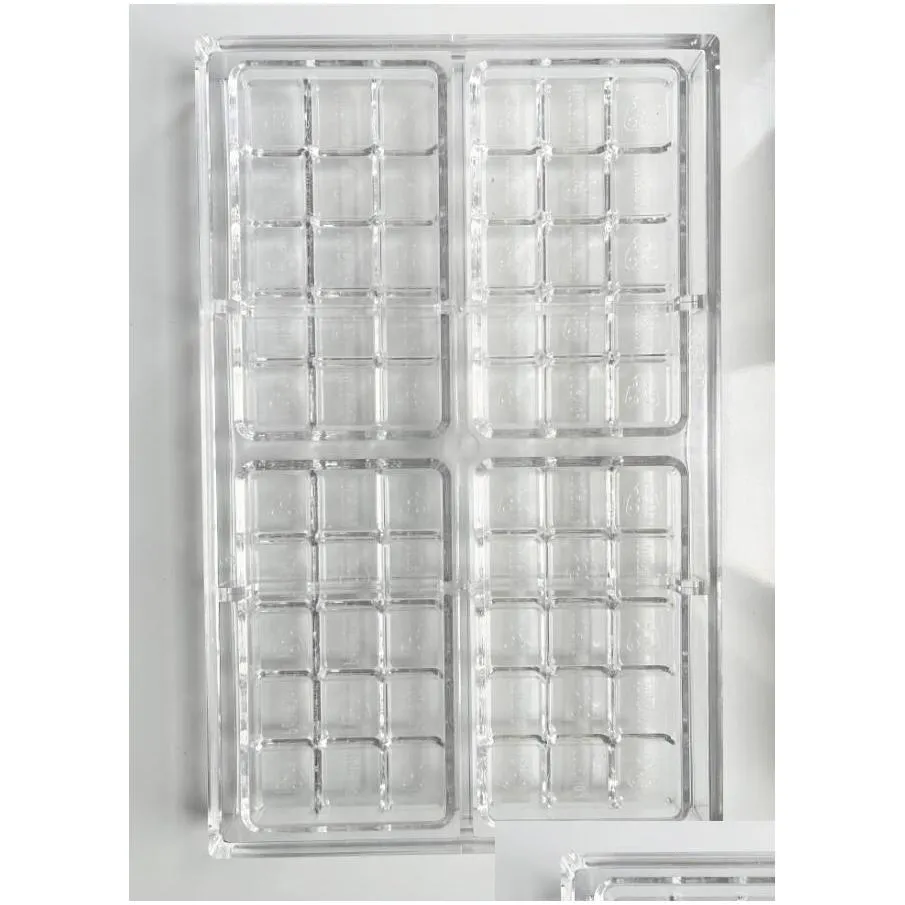 Packing Boxes Wholesale Baking Mods With Packaging Boxes Lattice Chocolate Mold Transparent Hard Plastic Mod Food Grade Mushroom Bar M Dh9Rs