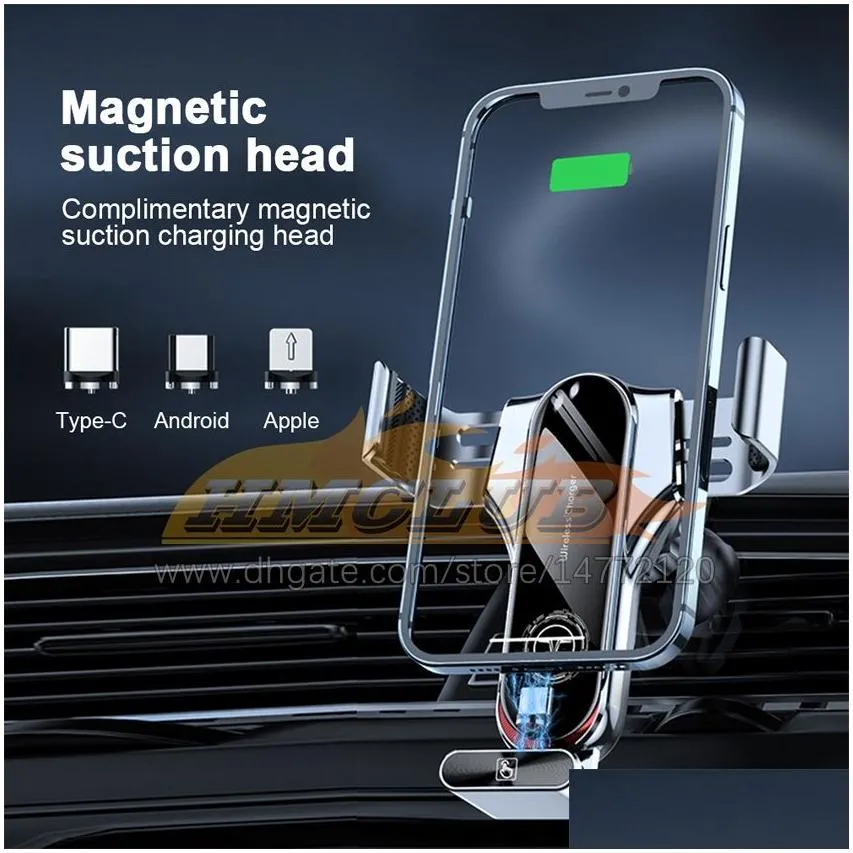 CC172 15W Magnetic Cars Wireless  Air Vent Mount Phone Holder Stand For Phone Iphone Samsung Xiaomi Qi Induction Car Chargering