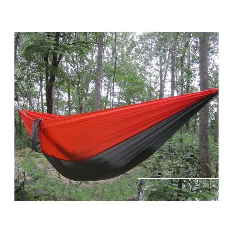 Outdoor Parachute Hammock Portable Camping traveling Hammocks Lightweight Double swing Hammock Chair Camp Accessories