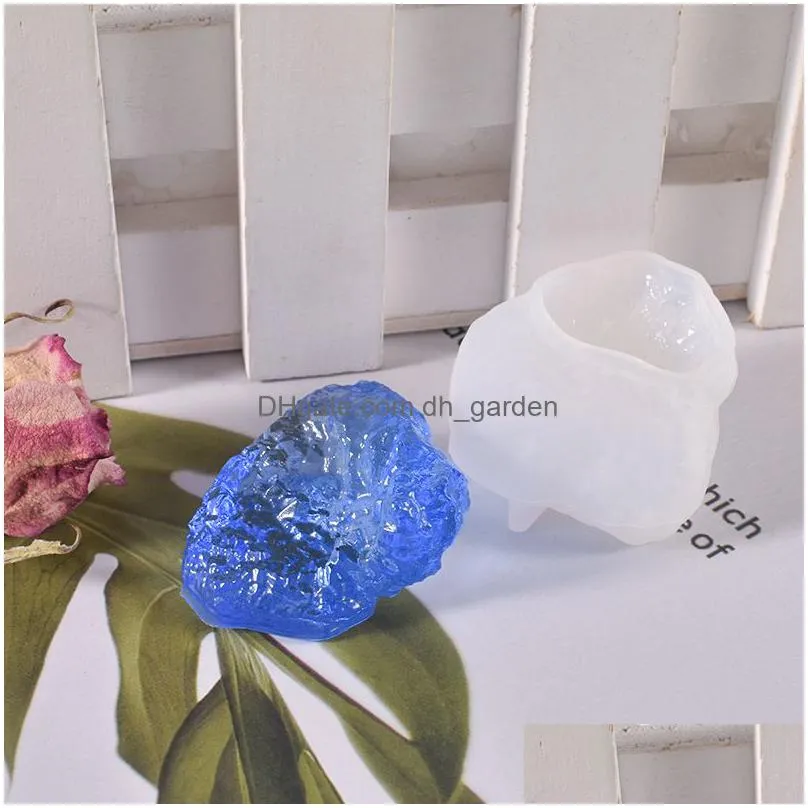 Molds Irregar Stone Sile Resin Molds For Jewelry Uv Epoxy Mod Charm Pendant Rock Flexible Mold Drop Delivery Jewelry Jewelry Dhgarden Dhvie