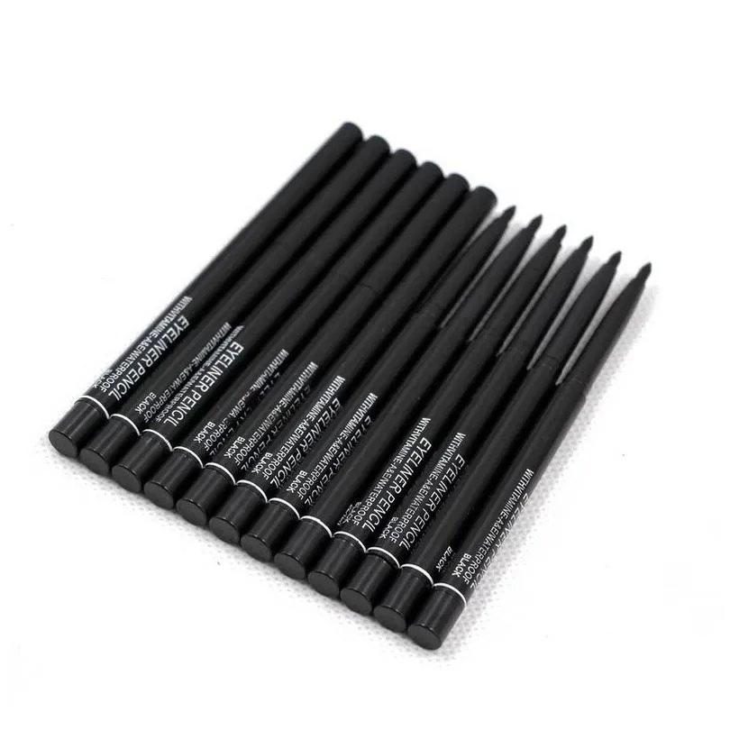 Eyeliner Retractable Black Eyeliner Pencil Matic Rotating Sweatproof Natural Easy To Wear Luxury Makeup Eyebrow Eyeliners Pencils Drop Dhc8A