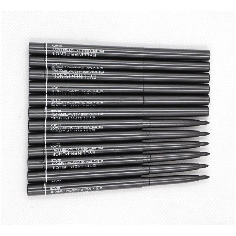 Eyeliner Retractable Black Eyeliner Pencil Matic Rotating Sweatproof Natural Easy To Wear Luxury Makeup Eyebrow Eyeliners Pencils Drop Dhc8A