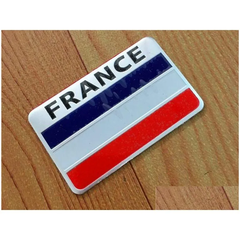 Fashion Car Styling National Flag 3D Metal Chrome Aluminium Alloy Emblem Badge Sticker For American Australia France Germany England