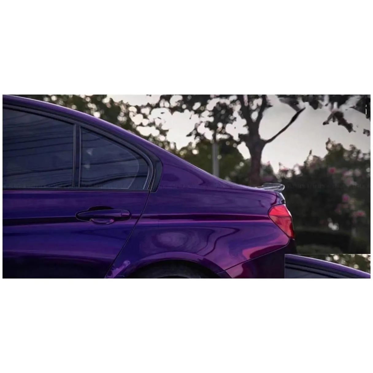 Car Stickers Gloss Metallic Paint Midnight Purple Vinyl Wrap Adhesive Sticker Film Black Cherry Ice Roll Foil Air Channel Release Drop