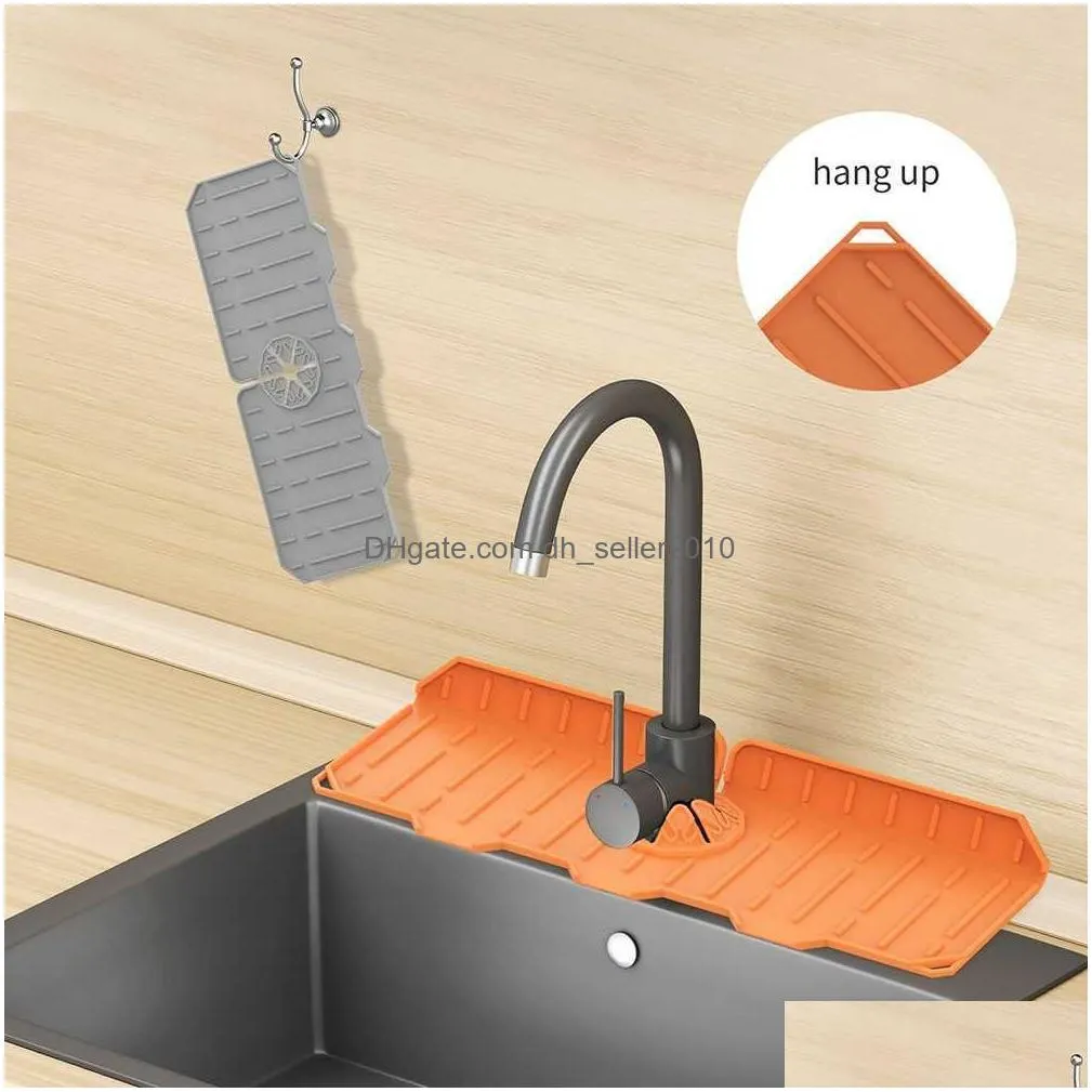Baking & Pastry Tools New Kitchen Sile Faucet Mat Flower Sink Splash Pad Drain Bathroom Countertop Protector Quick Dry Tray Drop Deliv Dhm4B