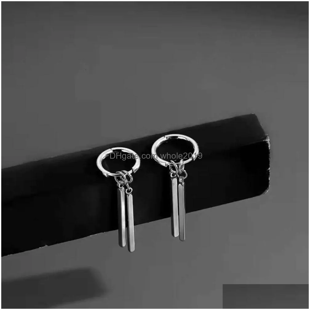 Stud Made Of Pure Titanium Steel High-End Trendy Personalized Ruffian And Handsome. Earrings For Men Saon No Punching Drop Delivery Je Dhtxy