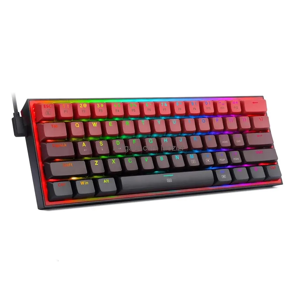 Fizzing Computer Redragon Fizz K617 RGB Mechanical Gaming Tastatur 61 Taste Mini Kabel ...