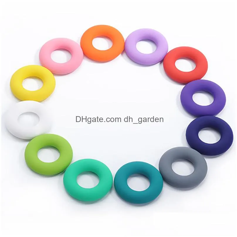 Other Sile Donut Pendant 4M Round Eether Ring Teething Beads For Making Necklace Jewelry Food Drop Delivery Jewelry Loose Bea Dhgarden Dhvoa