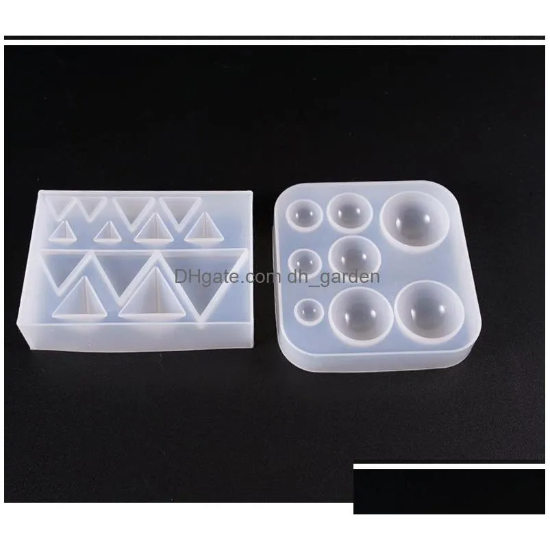 Molds Irregar Geometry Sile Molds Round Triangle Cube Epoxy Resin Mods Jewelry Craft Diy Making Supplies Uv Drop Delivery Je Dhgarden Dha6L