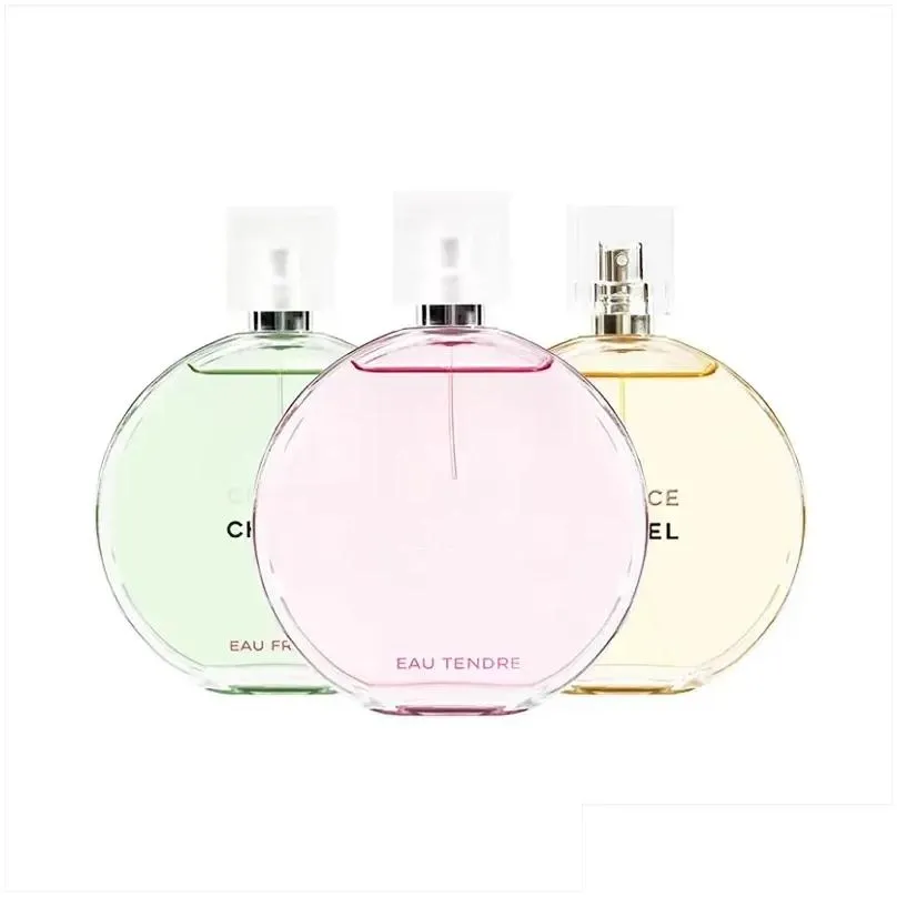 Fragrance Women Per Pink Yellow Green Encounter Eau Tendre 100Ml Highest Version Classic Style Long Lasting Drop Delivery Health Beaut Dhtsz