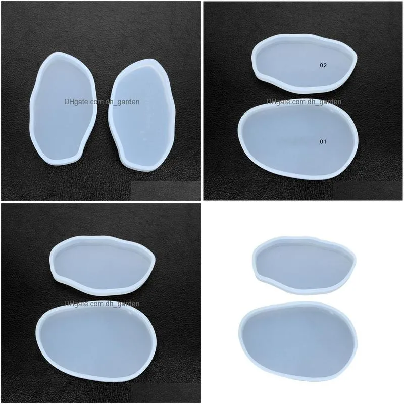 Molds Sile Resin Molds Irregar Oval Shape Coaster Jewelry Casting Epoxy Mod Diy Making Drop Delivery Jewelry Jewelry Tools Eq Dhgarden Dhijg