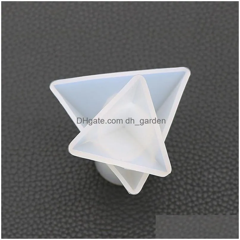 Molds Triangle Vertebral Sile Molds Diy Epoxy Resin Mods With Cylinder Holder For Jewelry Polymer Clay Craft Making 60Mm 50M Dhgarden Dht2Z