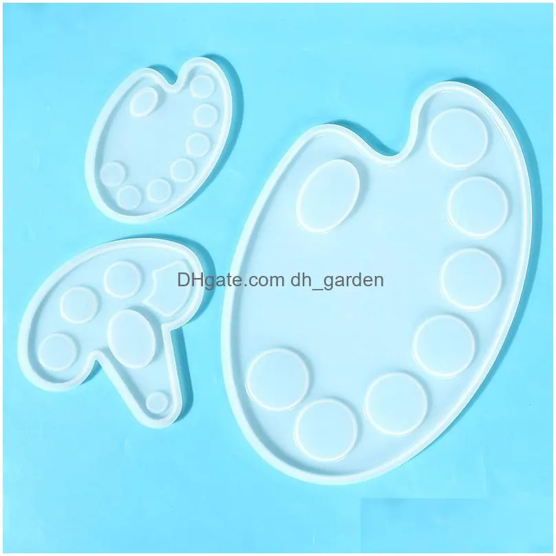Molds Resin Sile Molds Palette Paint Tray Epoxy Diy Craft Jewelry Tool Drop Delivery Jewelry Jewelry Tools Equipment Dhgarden Dh01Q