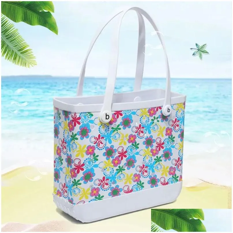 Storage Bags Waterproof Woman Eva Tote Large Shop Basket Bags Washable Beach Sile Bogg Bag Purse Eco Jelly Candy Lady Handbags Drop De Dhdoc