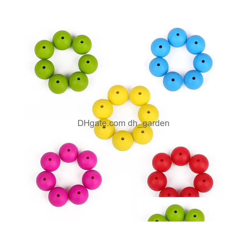 Other 12Mm Sile Teething Beads Round Loose Organic Nursing Baby Chew Bpa Food Grade Diy Necklace Pacifier Drop Delivery Jewel Dhgarden Dhaxk