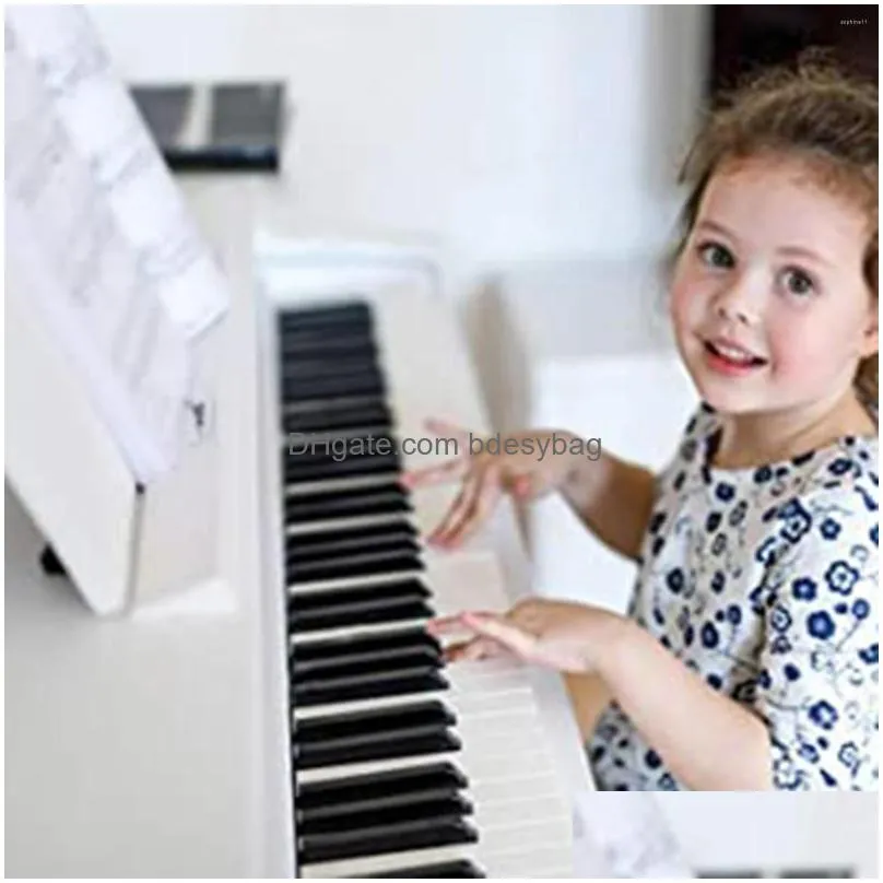 Gift Wrap Gift Wrap 88/61/54/49/37 Keys Transparent Stickers For Childrens Piano Keyboard Home Decoration Accessories Wall Drop Delive Dhnnq