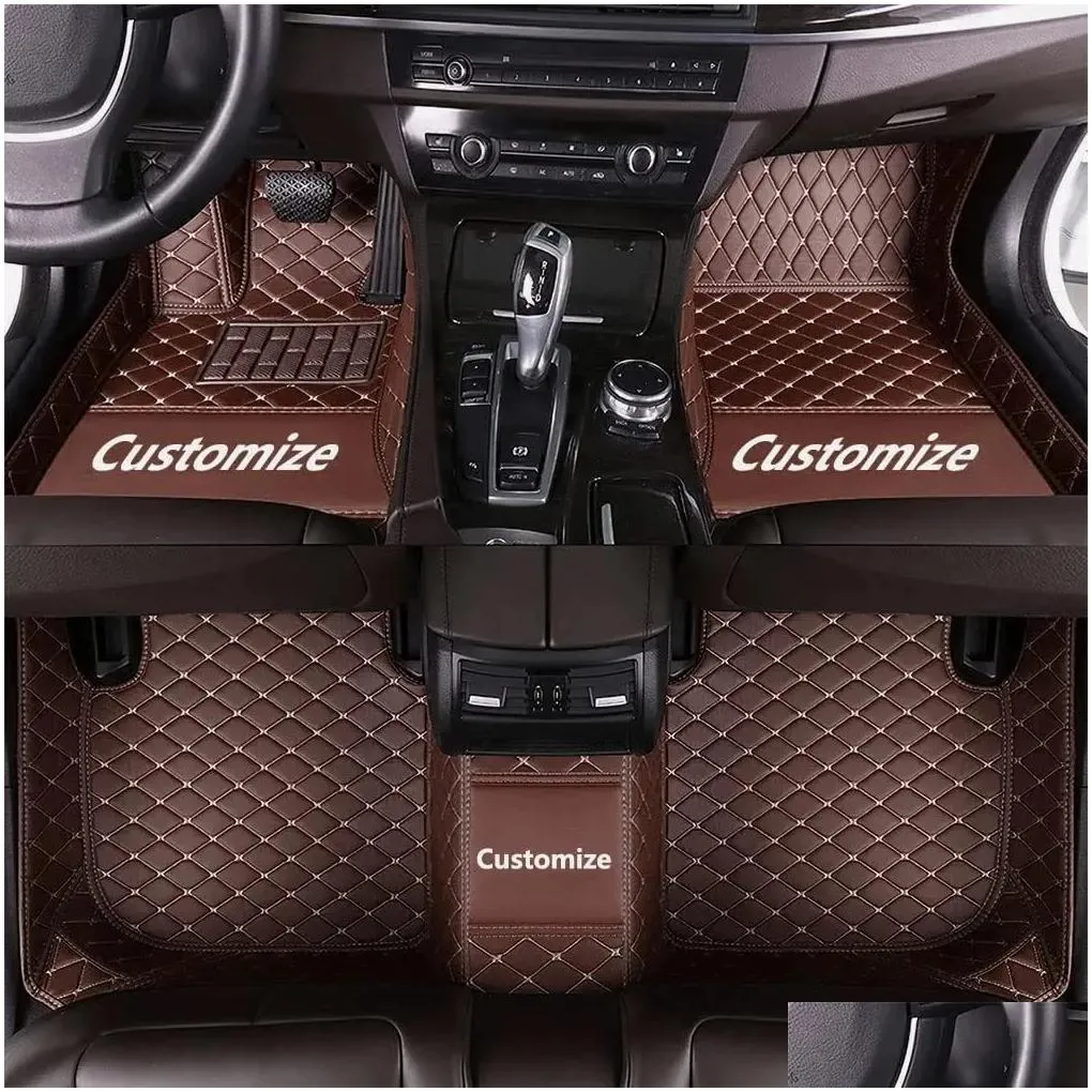 Customize Making Car Floor Mats for 95% Sedan SUV Pickup Truck Full Coverage Men Women Cute Leather Protection Pads Non-Slip Floor