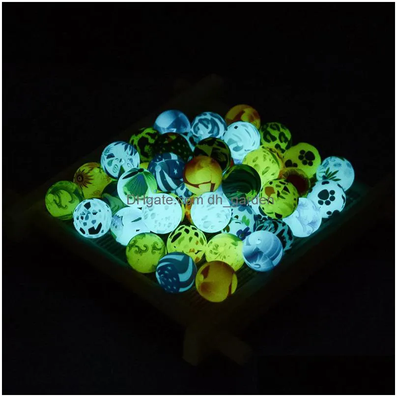 Other 15Mm Round Luminous Printing Soft Sile Bead Food Grade Bpa Glow In The Dark Loose Beads For Diy Jewelry Making Drop De Dhgarden Dhnvo