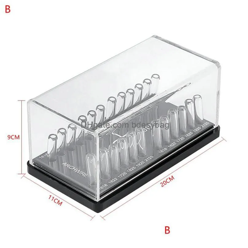 Hooks & Rails Hooks 1Pcs Dental Acrylic Organizer Holder Box Round/Rectangar Arch Wires Case For Placing Orthodontic Lab Drop Delivery Dhn8F