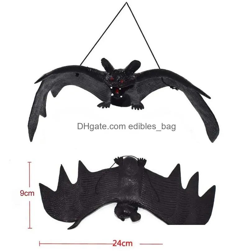 halloween simulation bats trick toy hanging vampire pendant scary bat april fool039s day halloween decorations party props jk195568119