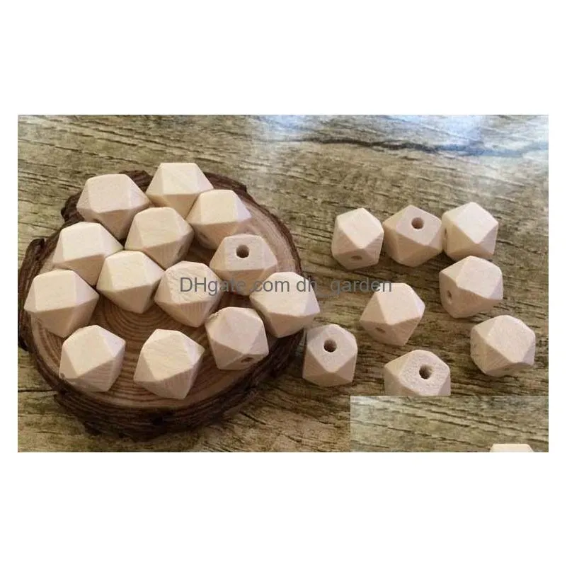 Wood 10 12Mm Wood Geometric Beads Natural Unfinished For Jewelry Making Diy Accessories Wooden Necklace Wholesale 100Pcs Dro Dhgarden Dhd9G