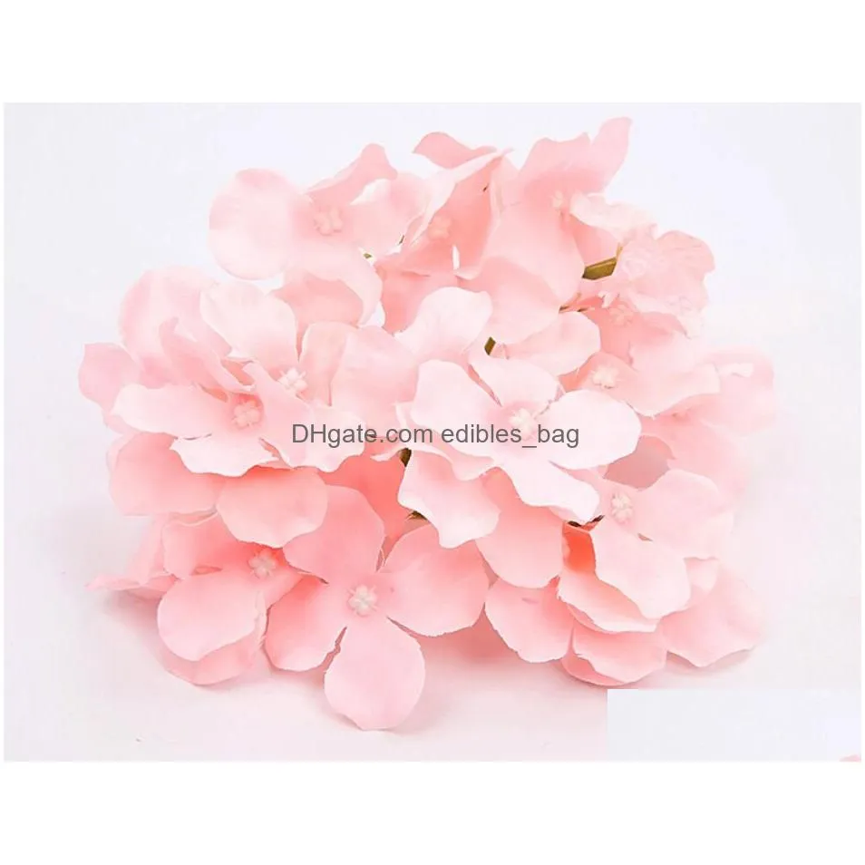 simulated hydrangea head amazing colorful decorative flower for wedding party luxury artificial hydrangea silk diy flower decoration