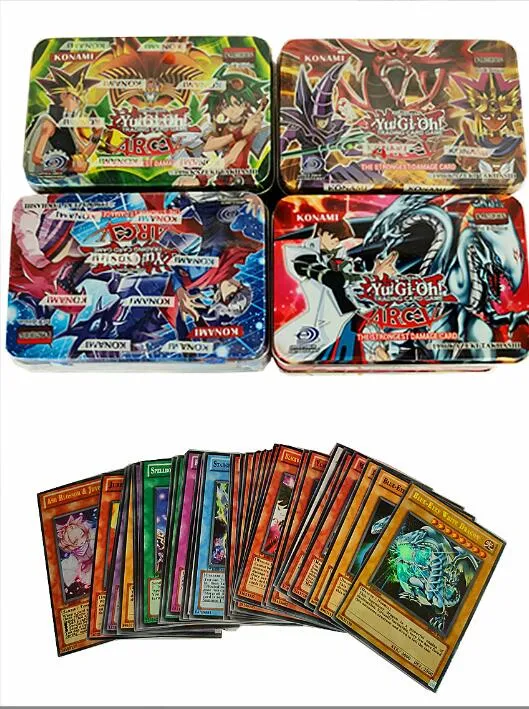 classic yu-gi-king english game card anime card foreign trade yugioh card iron box yu-gi-oh card 40 cards plus 1 flash card the packaging box pattern is often changed subject to the physical object received.