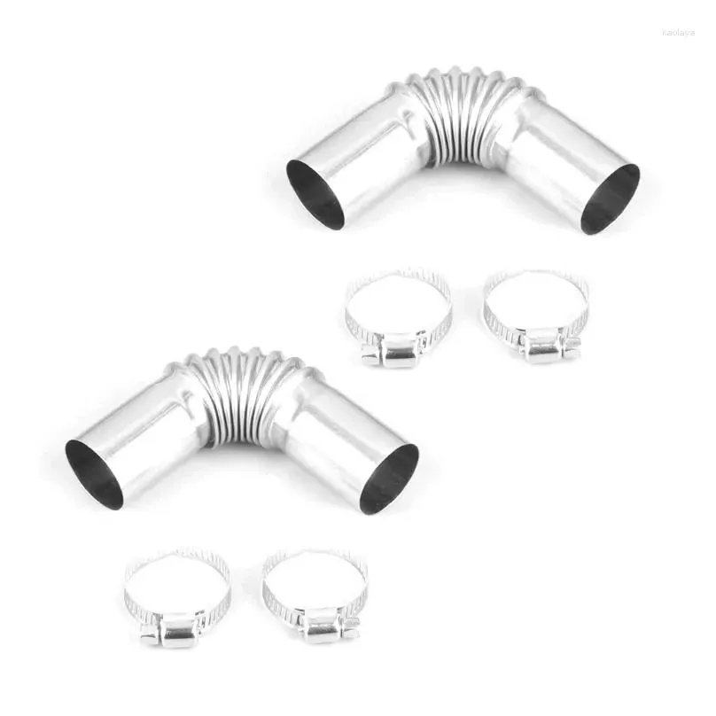 13cm Elbow Pipe Air Diesels Parking Heater Exhaust Connector Ventilation Hose With 4pcs Clamps For