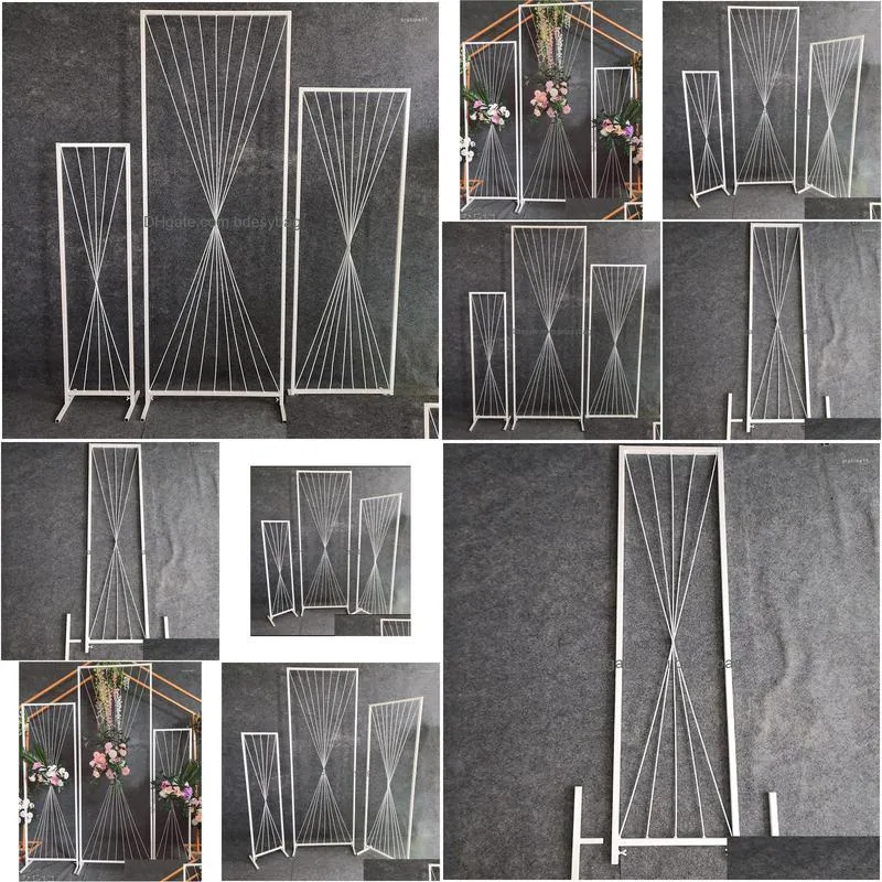 Party Decoration Party Decoration Wedding Props Wire Geometric Frame Sn Background Window Road Drop Delivery Home Garden Festive Party Dhyfx