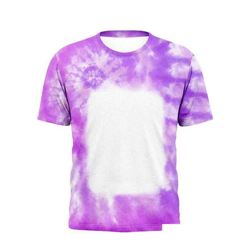 stock heat transfer t shirt printing blank unisex sublimation bleached shirts