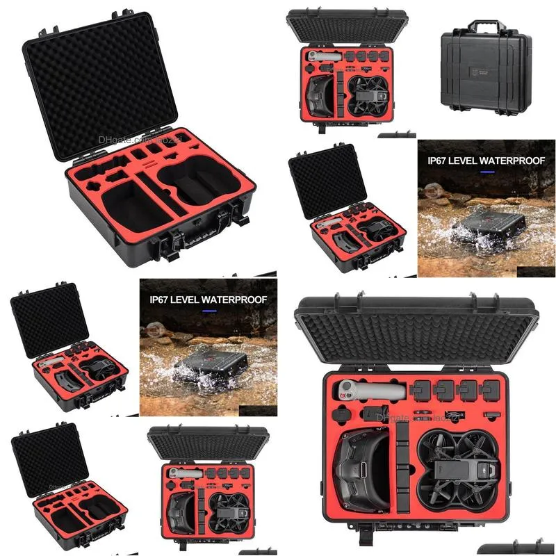 accessories storage case portable suitcase compatible for dji avata goggles2/fpv flying glasses v2 waterproof carrying box