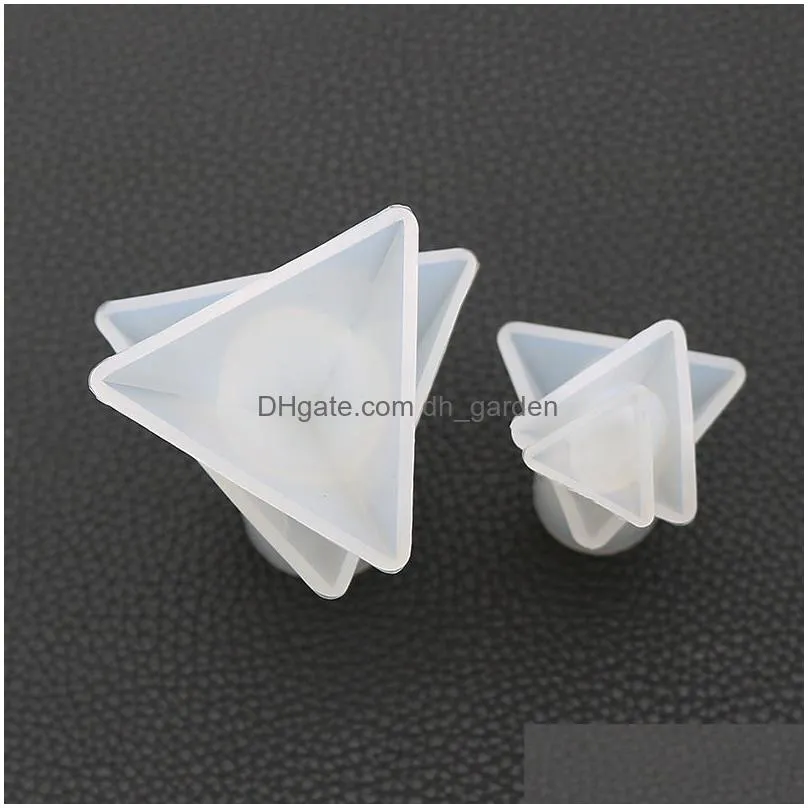 Molds Triangle Vertebral Sile Molds Diy Epoxy Resin Mods With Cylinder Holder For Jewelry Polymer Clay Craft Making 60Mm 50M Dhgarden Dht2Z