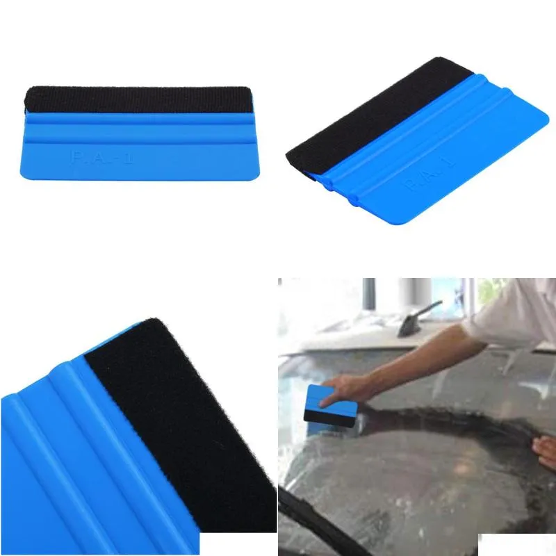 Other Car Lights Car Vinyl Film Wrap Tools Squeegee With Felt Soft Wall Paper Scraper Mobile Sn Protector Install Tool Drop Delivery A Dhx90