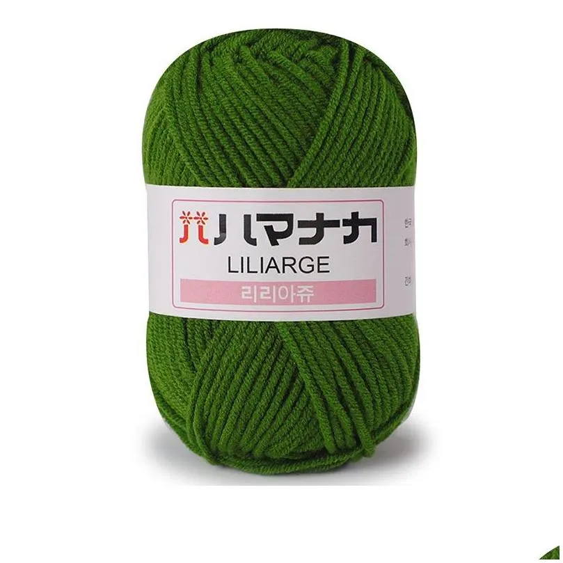 cotton knitting yarn cloghet needlework thick wool thread yarn for hand knitting scarf sweater eco-friendly 14 colors
