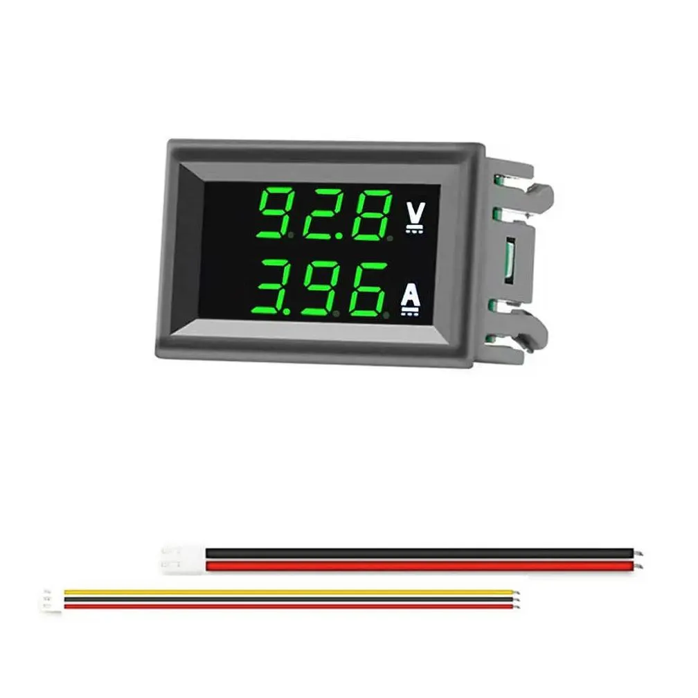 wholesale high quality dc 100v 10a voltmeter ammeter blue red led amp dual digital volt meter gauge