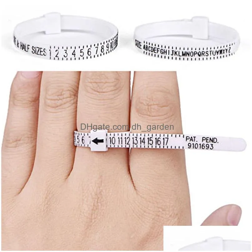 Ring Sizers Adjustable Finger Gauge Ring Sizers Plastic Uk Us Eu Jp Hk Size Loop Jewelry Measuring Drop Delivery Jewelry Jew Dhgarden Dhnvk