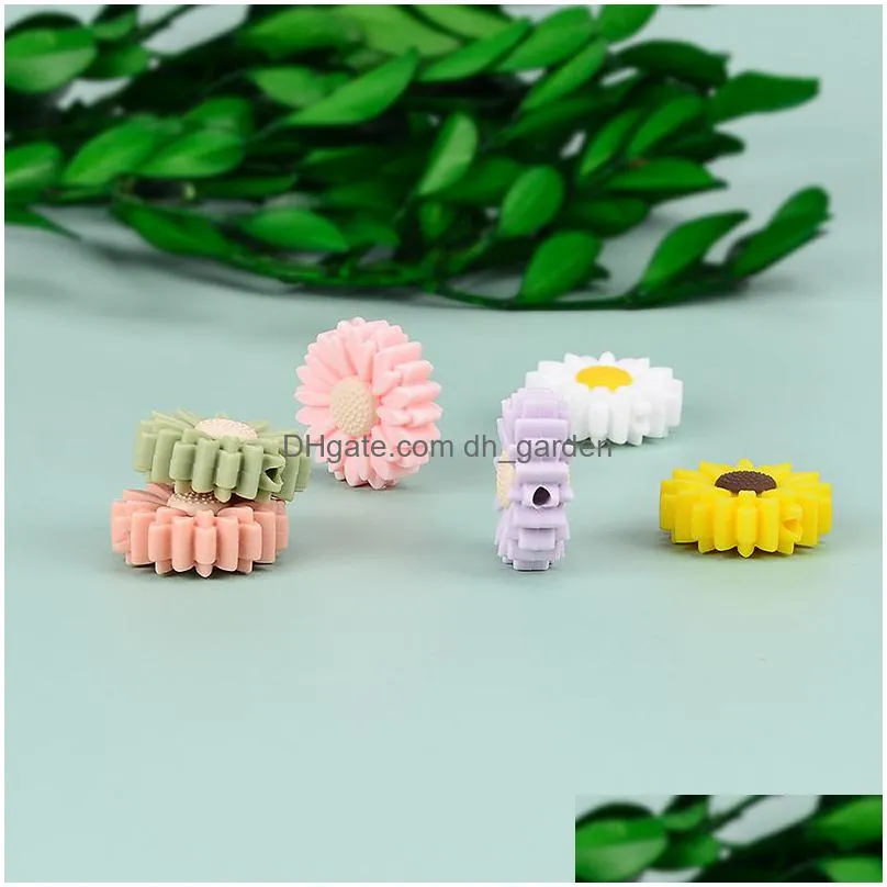 Other Sile Daisy Beads Large Flower Flos Chrysanthemi 30Mm Teething Bead Diy Jewelry Pacifier Chain Key Charm Sensory Crafts Dhgarden Dhw5F