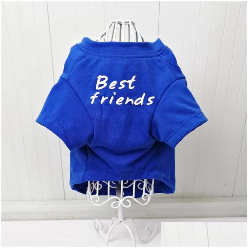 Dog Apparel Dog Shirts Pet Printed Clothes With Funny Letters Summer T Cool Puppy Breathable Outfit Soft Sweatshirt For Dogs 20 Design Dhntk