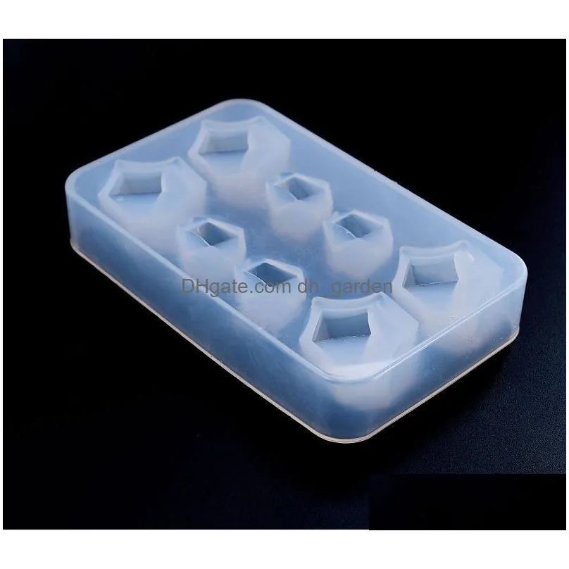 Molds Semi Transparent Mold Sile Clear Simation Ice Irregarity Crystal Beads Resin Jewelry Tools 8 Grid 2 Size Drop Delivery Dhgarden Dhs8N